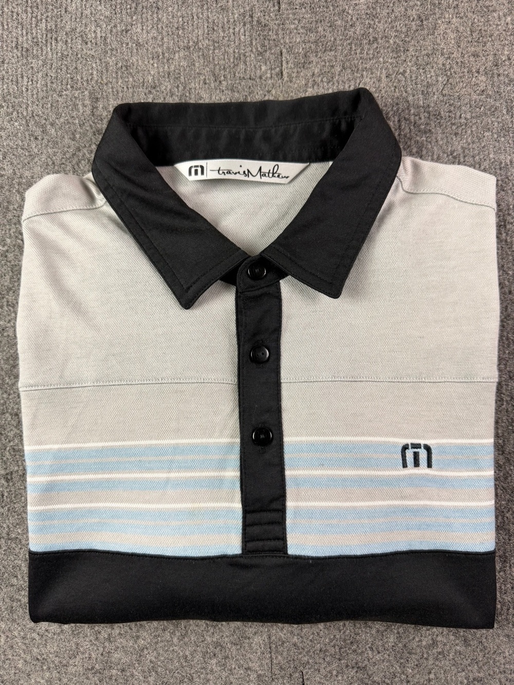 Travis Mathew Mens Pima Cotton Short Sleeve Golf Polo Shirt Size L Multicolor
